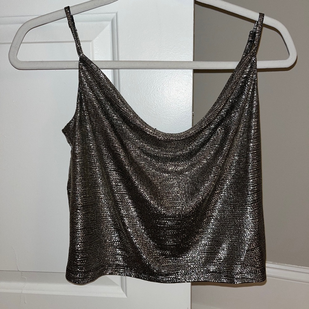 Small Forever 21 Sparkly Crop Tank Top